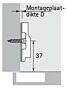 Hettich Intermat - Kreuzmontageplatte - Abstand: 3 mm