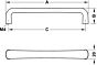 Möbelgriff - Zamak - Antik Kupfer - Länge: 172 und 332 mm