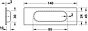 Bügelgriff - Edelstahl - Schwarz matt - 140 x 45 mm