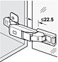 Blum Cristallo Glastür-Scharnier - 110° - Tip On