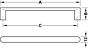 Möbelgriff - Zamak - Silberfarben - Griffdicke: 12 mm - Vier Längen: 108 bis 204 mm