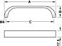 Möbelgriff - Aluminium - Schwarz Matt - Griffstärke: 17,5 mm - Zwei Längen: 139 und 171 mm