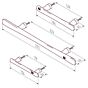 Möbelgriff - Gealtertes Eisen - Drei Längen: 154 bis 370 mm