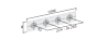 Möbelgriff - Vertikal - Schwarz Matt - Griffdicke: 8 mm - Länge: 1096 mm