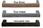 Möbelgriff - Eisen - Rohmetall - Griffstärke 12 mm - Sechs Längen: 108 bis 525 mm