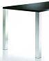 Tischbeine - Quadratisch - 60 x 60 mm - Höhe: 700+10 mm - Mattes Aluminium - 4 Stück
