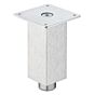 Möbelfuß - Lackiertes Aluminium - Höhenverstellbar - Höhen: 50, 80, 100, 150 mm