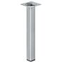 Möbelfuß - Silber - Höhen: 150 bis 400 mm - Quadrat: 25 mm - 4 Stück