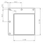 Tischbein Edelstahl 80x80 mm - Eckmontage - Vier Höhen! Auch für draußen
