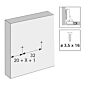 Hettich Sensys - Lineare Montageplatte - Abstand: 1,5 und 3 mm