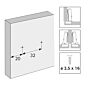 Hettich Sensys - Lineare Montageplatte - Abstand: 1,5 und 3 mm