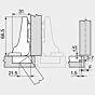 Blum Scharnier 110° Mittelanschlag. Soft Close-Schraub Top