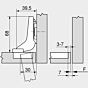 Blum Scharnier 110° Innenanschlag. Mit Feder-Inserta
