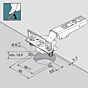 Blum Scharnier 110° Innenanschlag. Soft Close-Inserta