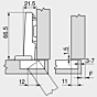 Blum Scharnier 110° Eckanschlag. Soft Close-Schraub Top - 71B3550