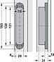 3D Unsichtbares Scharnier - 80/100 kg - Schwarz Matt - Länge: 16 cm