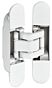 3D Unsichtbares Scharnier H12S - 60 kg - Schwarz Matt - Länge: 11 cm