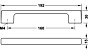 Möbelgriff - Eisenfarben - Griffstärke: 15 mm - Länge: 192 mm