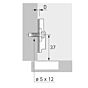 Hettich Intermat - Kreuzmontageplatte + Euroschrauben - Abstand: 0 mm