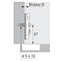 Hettich Sensys Kreuzmontageplatte + Euroschrauben - Abstand: 0 und 1,5 und 3 und 5 mm
