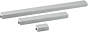 Möbelgriff - Gebürstetes Aluminium - Drei Längen: 45, 190, 350 mm