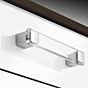 Möbelgriff - Kunststoff - Transparent - Sockel: Weiß - Länge: 150 mm