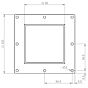 Tischbein Edelstahl 80x80 mm - Vier Höhen! Auch für draußen