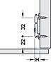 Blum Montageplatte - Linear - Mit Exzenterschraube - 0 mm