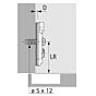 Hettich Sensys Kreuzmontageplatte + Euroschrauben - Abstand: 0 und 1,5 und 3 und 5 mm
