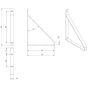 Regalträger Industriell - Schwarz - Höhe: 300 mm - Tiefe: 220 mm - Set 2 Stück