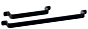 Möbelgriff - Zamak - Schwarz - Griffstärke: 16 mm - Zwei Längen: 164 und 292 mm