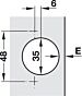 Salice Blind-Eckscharnier 94°/ 110° - Feder