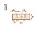 Salice Montageplatte mit Euroschrauben - Linear - 3 mm