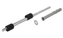 Regalträger mit Gewinde M6 und Rahmenanker - Mit Verstellung - Regalstärke: min. 19 und 22 mm