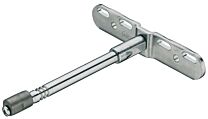Regalträger mit Befestigungsplatte und Einstellung - Regalstärke: ≥ min. 32 mm