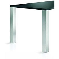 Tischbeine - Vierkant - 80 x 80 mm - Höhe: 700-710 mm - Edelstahl-Look - 4 Stück