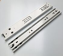 Satz Kugellagerschienen - 3832 SC - Selbstschließend - 300 bis 650 mm - 45 kg - Weiß