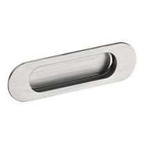 Griffmulde - Edelstahl Matt Gebürstet - 130 x 45 mm - Zum Kleben