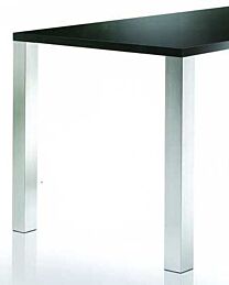 Tischbeine - Quadratisch - 60 x 60 mm - Höhe: 700+10 mm - Mattes Aluminium - 4 Stück