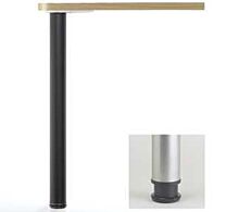 Tischbein - Schwarz Matt - Ø 60 mm - Drei Höhen: 705, 870 und 1100 mm - 1 Stück