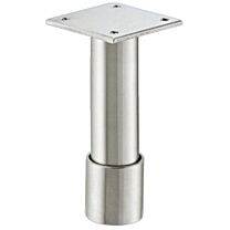 Möbelfuß - Edelstahl glänzend - Höhenverstellbar - 2 Höhen: 100, 150 mm