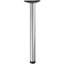 Tischbein, zylindrisch - Edelstahloptik - Ø 60 mm - Fünf Höhen: 470, 620, 690, 710, 900 mm - 1 Stück