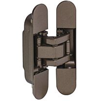 3D Unsichtbares Scharnier H12S - 60 kg - Bronze - Länge: 11 cm