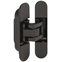 3D Unsichtbares Scharnier H12S - 60 kg - Schwarz Matt - Länge: 11 cm