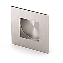 Griffmuschel - Edelstahl Matt Gebürstet - Zwei Größen - 69 x 69 mm - Zum Kleben