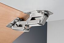 Klappenscharnier ohne Topfbohrung für Klappen bis 2,1 kg mit Dämpfung - 90° - Aufliegend