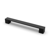 Möbelgriff - Schwarz matt - Griffstärke: 25 mm - Drei Längen: 163 bis 227 mm