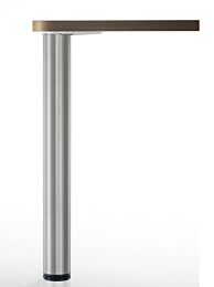 Tischbein - Edelstahloptik - Höhen: 705, 870 mm + 30 mm - ø 80 mm - 1 Stück
