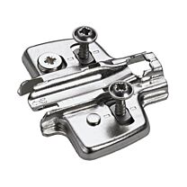 Hettich Sensys Kreuzmontageplatte + Spanplattenschrauben - Abstand: 0 und 1,5 und 3 und 5 mm