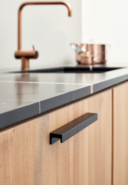 Möbelgriff - Aluminium - Schwarz Gebürstet - Drei Längen: 45, 190, 350 mm